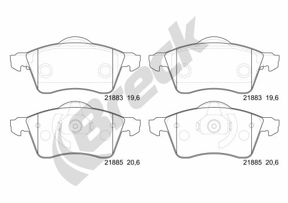 Set placute frana,frana disc 21883 00 701 00 BRECK